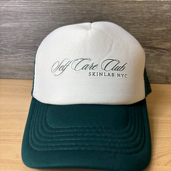 Skinlab NYC Hat Cap Snap Back Green White Trucker Self Care Club - Picture 2 of 10